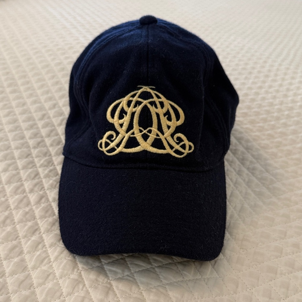 J. Crew Wool Heritage Cap with Gold Embroidery